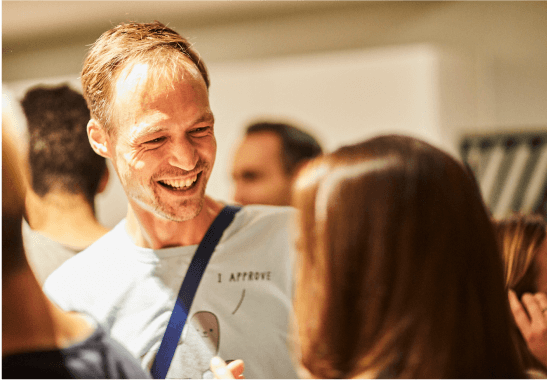 men in good mood during the party
